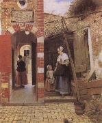 Pieter de Hooch The Countyard of a House in Delf china oil painting artist